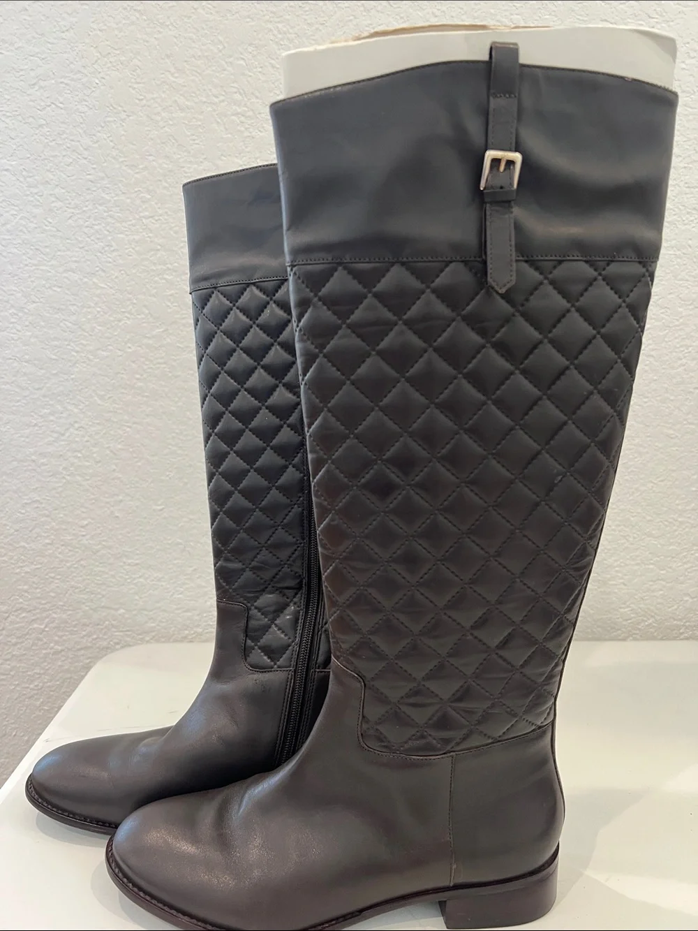 Talbots Brown Quilted Over-the-Knee Boots